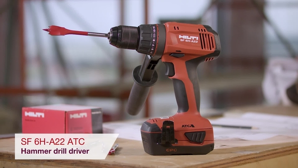 Product video of Hilti's cordless hammer drill driver SF 6H-A22