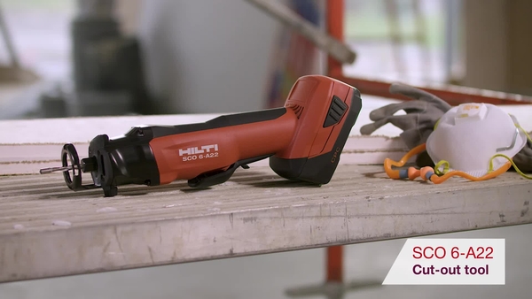 Product video of Hilti's cut-out tool SCO 6-A22