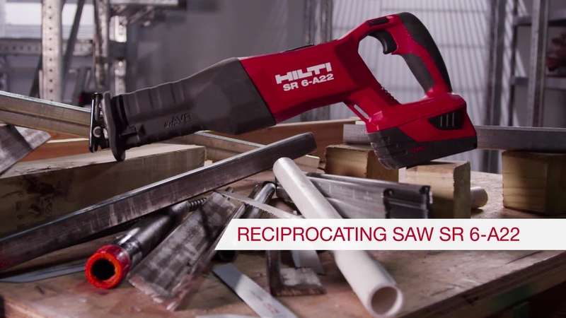 Product video of Hilti's SR 6-A22 cordless reciprocating saw