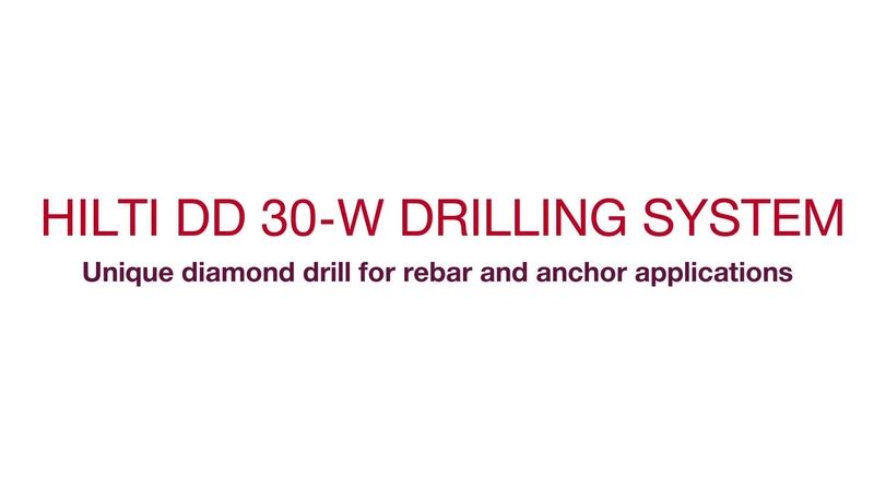 Product video of Hilti's diamond drilling machine for handheld coring DD 30-W in French (Canada)
