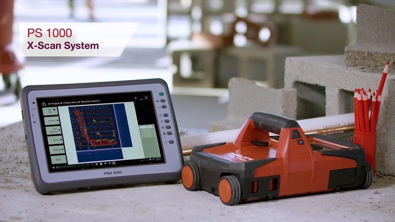 Product video of Hilti's PS 1000 X-Scan detection system