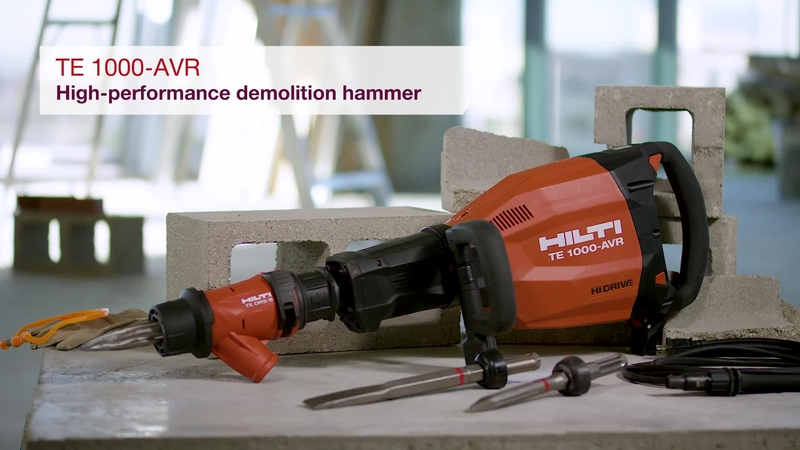 Product video of Hilti's TE 1000-AVR demolition hammer