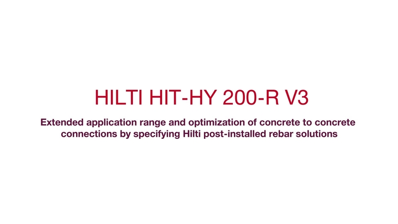 Extended application range and optimisation of concrete-to-concrete connections by specifying Hilti post-installed rebar solutions. Targeting specifier / designers.