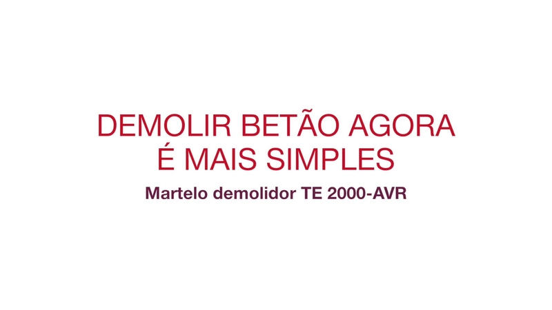 Vídeo promocional do TE 2000-AVR, destacando as principais características desta ferramenta e com testemunhos de clientes.