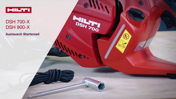 DSH 700-X, DSH 900-X – Austausch des Starterseils.