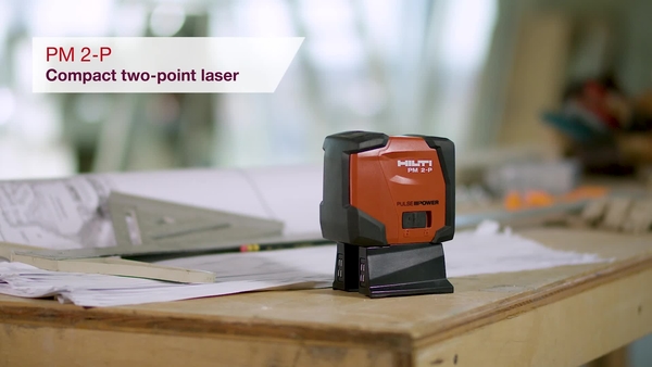 Product video of Hilti's two point laser PM 2-P