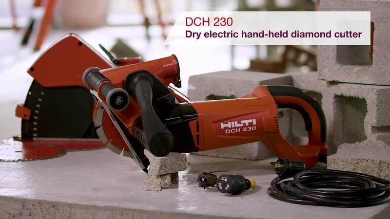 Product video of Hilti's DCH 230 dry electric hand-held diamond cutter