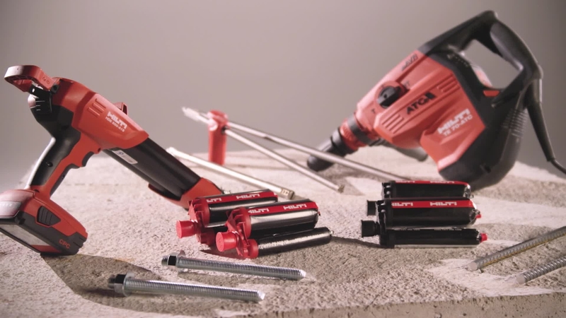 Hilti slow cure adhesive anchor system.