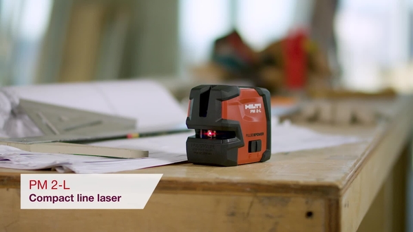 Product video of Hilti's line laser PM 2-L