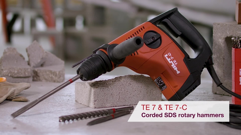 Product video of Hilti's TE 7 and TE 7-C SDS Plus rotary hammers