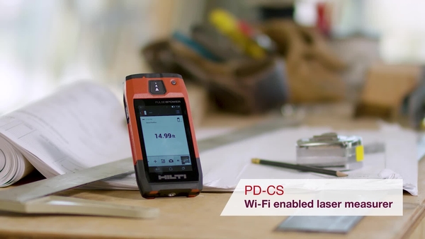 Product video of Hilti's Wi-Fi enabled laser measurer PD-CS