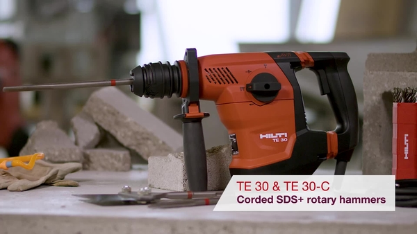 Product video of Hilti's TE 30 and TE 30-C SDS rotary hammers