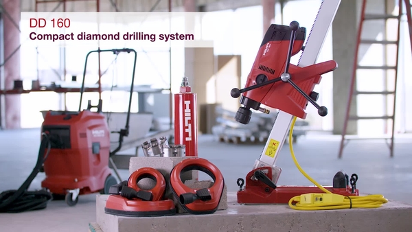 Product video of Hilti's DD 160 diamond drilling system