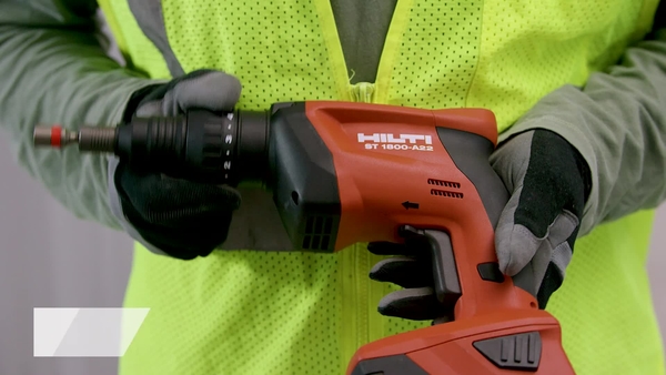 Product video of Hilti's adjustable torque screwdrivers ST 1800 and ST 1800-A22