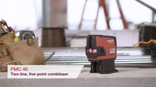 Product video of Hilti's two-line, five-point combilaser PMC 46