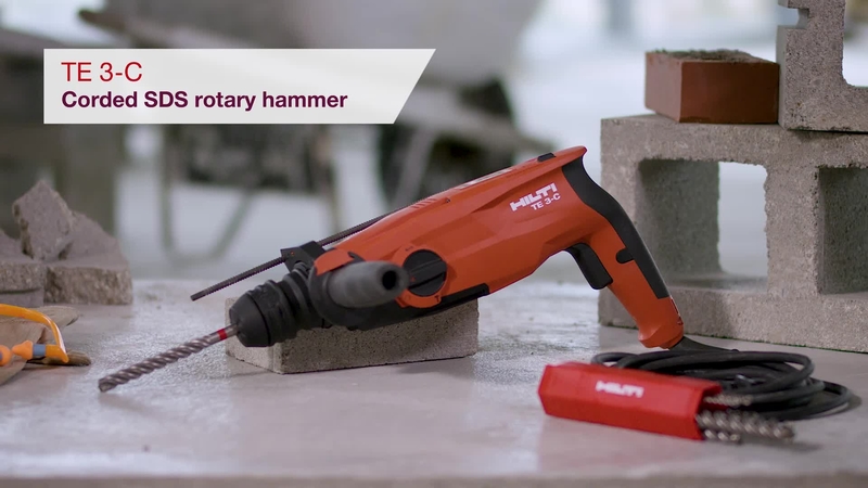 Product video of Hilti's SDS rotary hammer TE 3-C