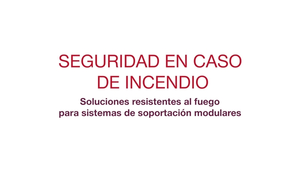 Explicación acerca de la importancia de los sistemas de soporte modulares resistentes a incendios para la evacuación segura de los edificios en caso de incendio.