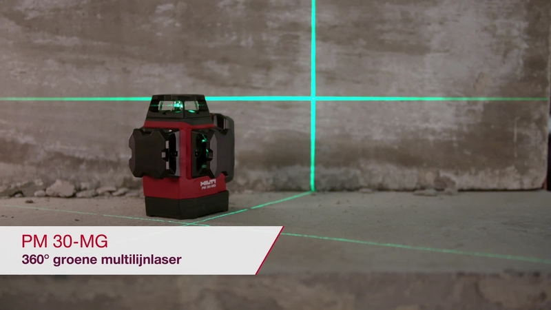 VIDÉO PROMOTIONNELLE présentant les principales caractéristiques du laser multidirectionnel à faisceau vert PM 30-MG.