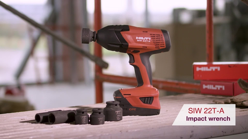 Product video of Hilti's cordless high-torque impact wrench SIW 22T-A