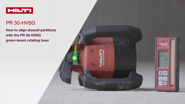 Tutorial video: how to align drywalls with a green rotating laser PR 30-HVSG