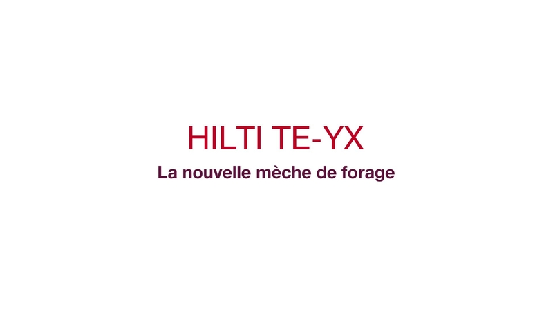 Démonstration de la nouvelle mèche de forage TE-YX.