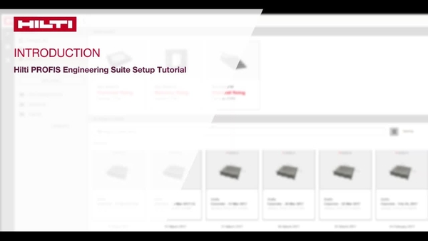 Video tutorial how-to (#1): istruzioni sulle caratteristiche di Hilti PROFIS Engineering e su come gestire i vostri progetti, i file di progettazione e le impostazioni del programma. 
