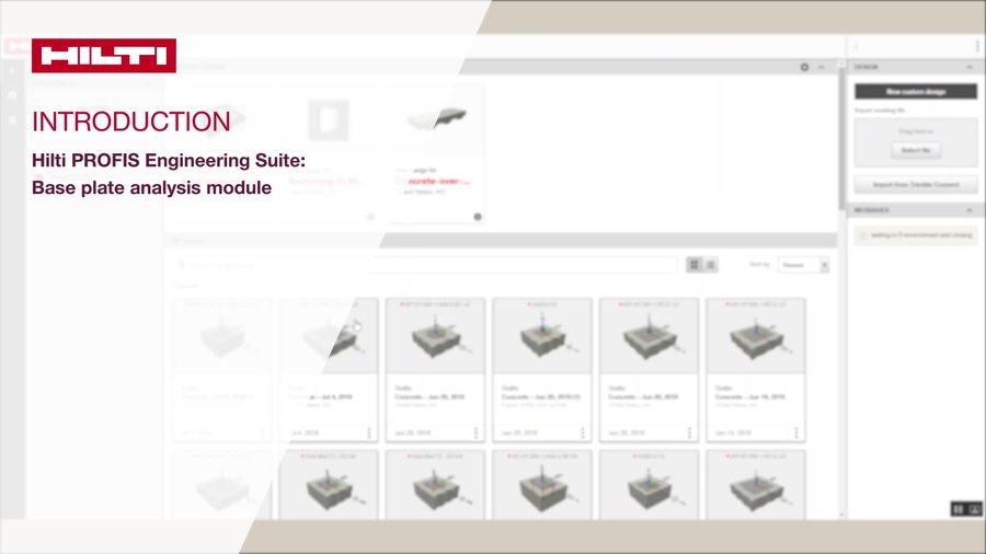 How to use Hilti PROFIS Engineering Suite for base plate analysis