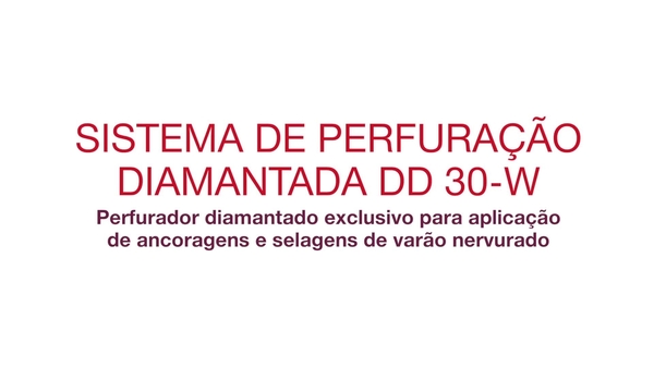 Vídeo promocional: sistema de perfuração diamantado extraordinário para aplicações de vergalhões e fixações (português)