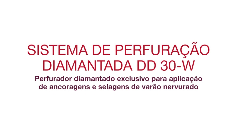 Vídeo promocional: Sistema exclusivo de perfuração diamantada para aplicações de varões e ancoragens (Português)