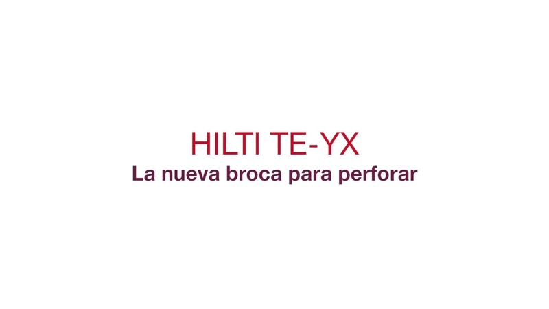 Broca para taladro con percusión con cabeza de carburo sólida, bordes de corte y varias hélices con espirales para taladrar en hormigón reforzado.