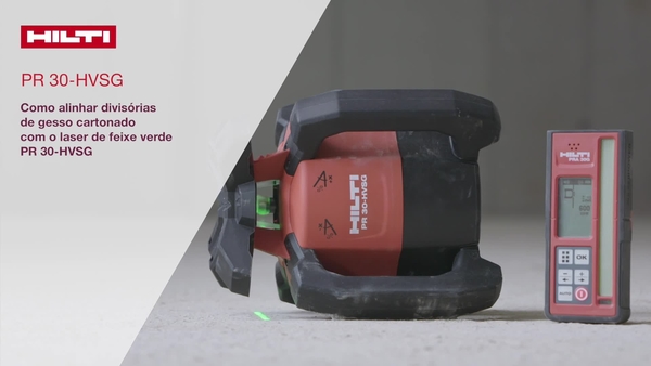 Vídeo tutorial: como alinhar paredes em gesso cartonado com um laser rotativo verde PR 30-HVSG