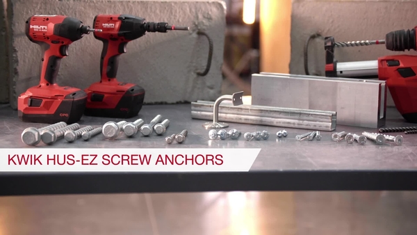 Introducing Hilti's KWIK HUS screw anchors