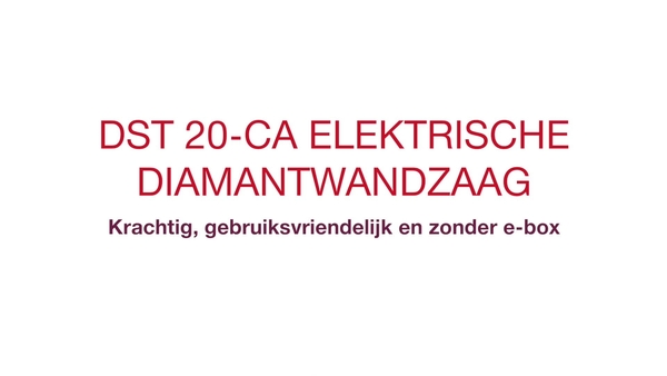 Beoordeling / promotievideo: klanten beamen de prestaties, het lichte gewicht en het gebruiksgemak van de wandzaag. Geen extra e-box en kabels nodig.