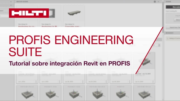 PROFIS Engineering Suite to Revit introduction tutorial.