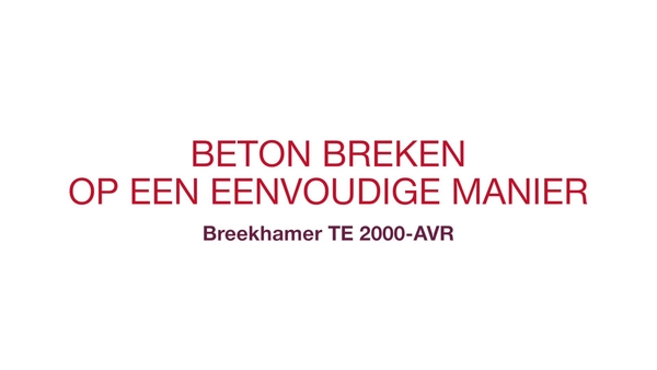 Promotievideo TE 2000-AVR video, waarin de belangrijkste functies van dit gereedschap en klantervaringen worden laten zien.