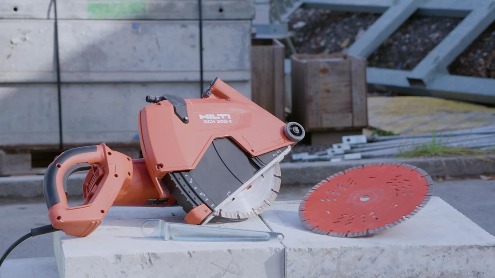 Como usar a DCH 300-X para cortes a seco e com água.