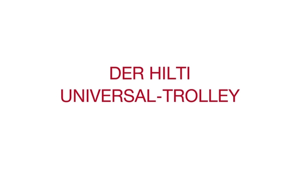 Wir stellen vor: Hilti Universal-Trolley mit maximaler Belastbarkeit von 150 kg, 3 Ebenen und Kompatibilität mit Sortimo 