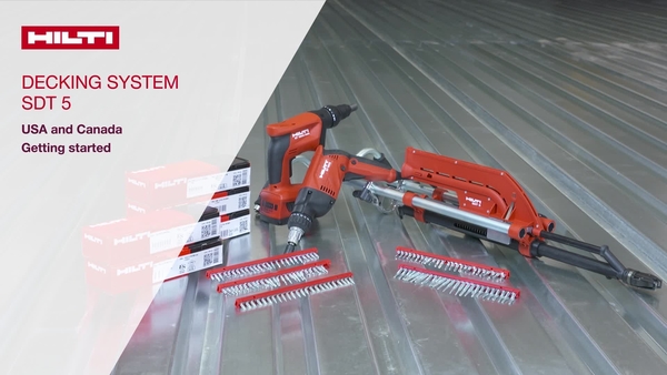 We explain you how to use a highly productive SDT 5 screw fastening decking system