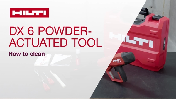 Learn how to clean the DX 6, the new and smart Hilti powder-actuated tools