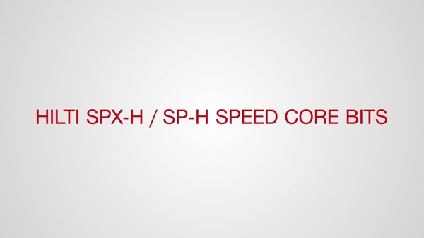 Představujeme jádrové vrtací korunky SPX-H Speed a SP-H Speed