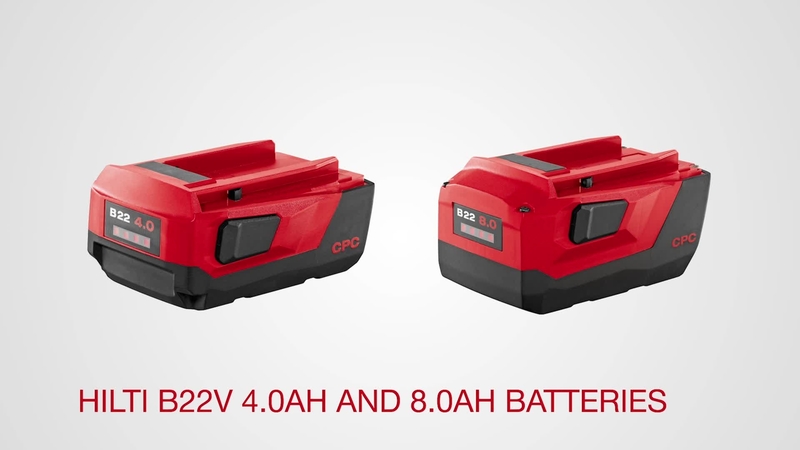 Overview of Hilti's 22V batteries