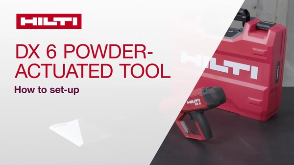 Learn how to set up the DX 6, the new and smart Hilti powder-actuated tools