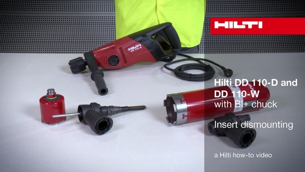 DD 110-D/W (BI+ chuck) – Removing the core bit