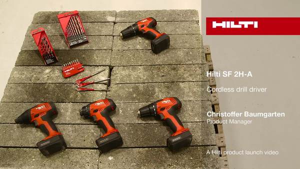 SF 2H-A akumuliatorinis gręžtuvas / suktuvas – „Hilti“ produkto pristatymo vaizdo įrašas.