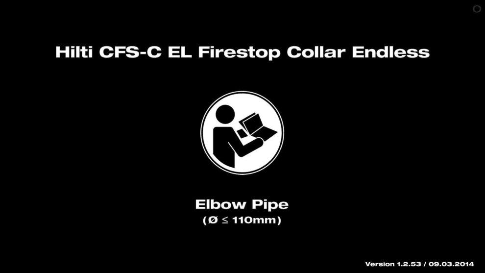 CFS-C EL Protipožiarna manžeta. Pokyn pre potrubné koleno.
