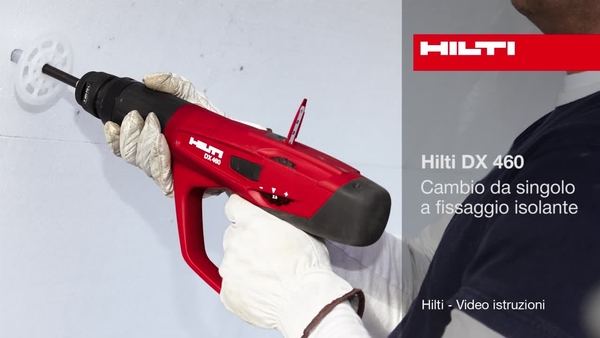 DX 460 – Umrüsten von Einzel- auf Dämmstoffbefestiger.