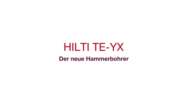 Demo zum neuen TE-YX Hammerbohrer.