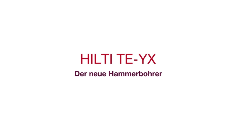 Demo zum neuen TE-YX Hammerbohrer.