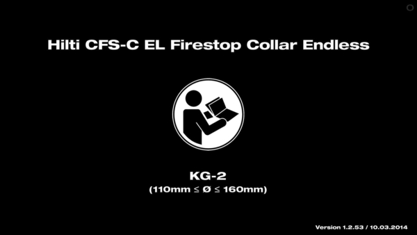 CFS-C EL Tűzvédelmi gallér. KG-2 telepítés.