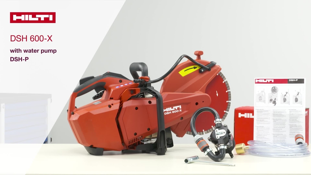 How to mount and use the DSH-P self-priming water pump on a DSH 600-X